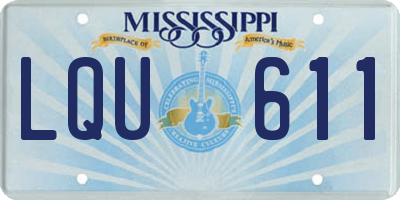 MS license plate LQU611