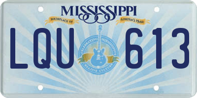 MS license plate LQU613