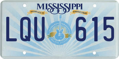 MS license plate LQU615