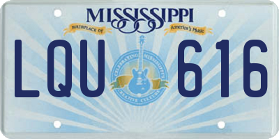 MS license plate LQU616