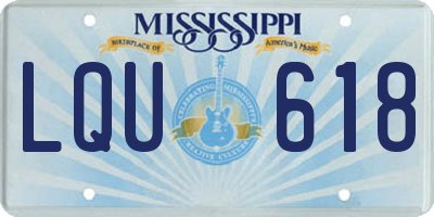 MS license plate LQU618