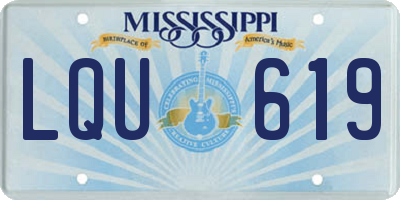 MS license plate LQU619