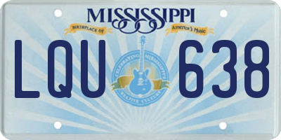 MS license plate LQU638