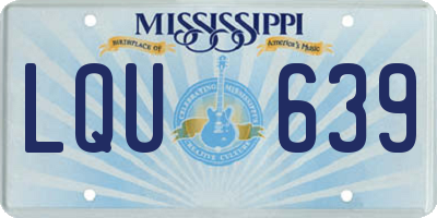 MS license plate LQU639