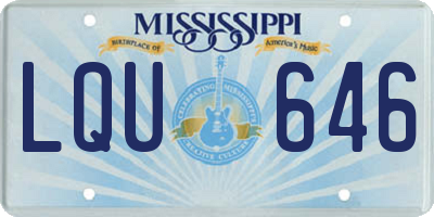 MS license plate LQU646