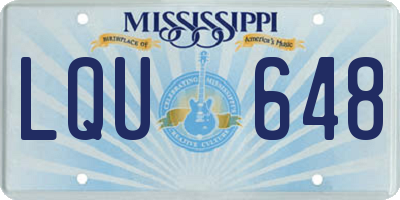 MS license plate LQU648