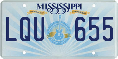 MS license plate LQU655