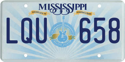 MS license plate LQU658