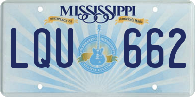 MS license plate LQU662