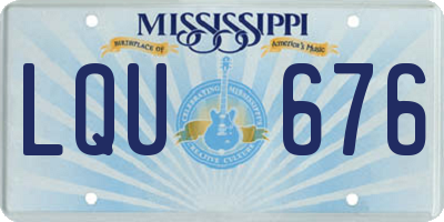 MS license plate LQU676