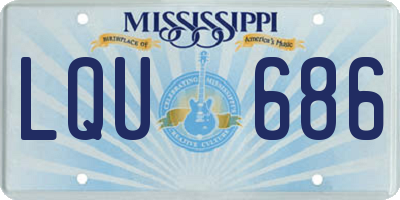 MS license plate LQU686