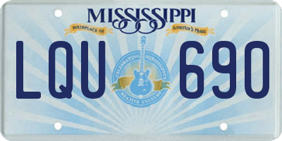 MS license plate LQU690