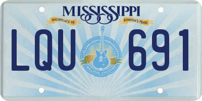 MS license plate LQU691