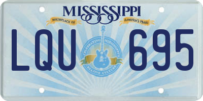 MS license plate LQU695