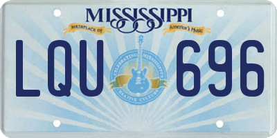 MS license plate LQU696