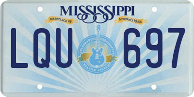 MS license plate LQU697