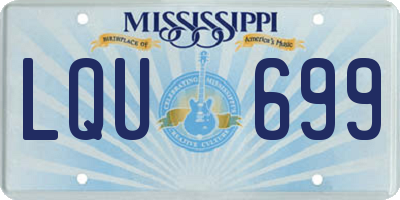 MS license plate LQU699