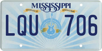 MS license plate LQU706