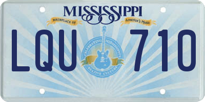 MS license plate LQU710