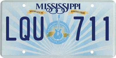 MS license plate LQU711