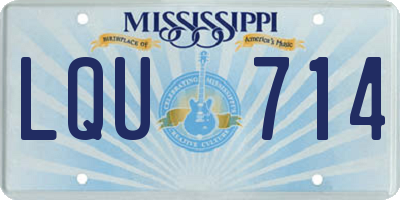 MS license plate LQU714