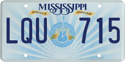 MS license plate LQU715