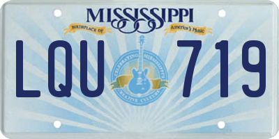 MS license plate LQU719