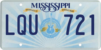 MS license plate LQU721
