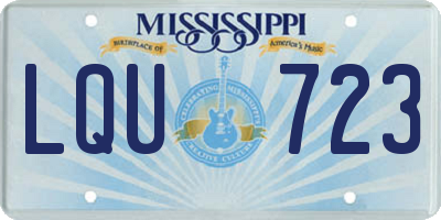MS license plate LQU723