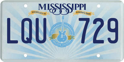 MS license plate LQU729