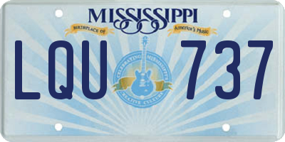 MS license plate LQU737