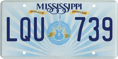 MS license plate LQU739
