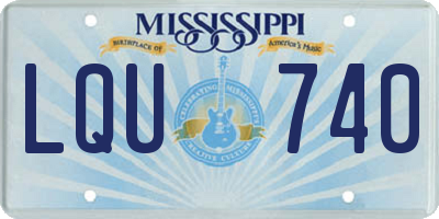 MS license plate LQU740
