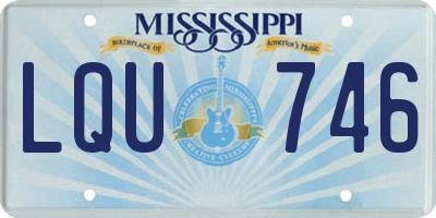MS license plate LQU746