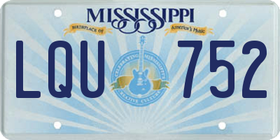 MS license plate LQU752