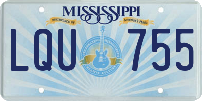 MS license plate LQU755
