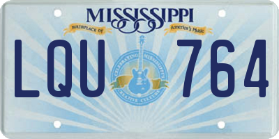 MS license plate LQU764