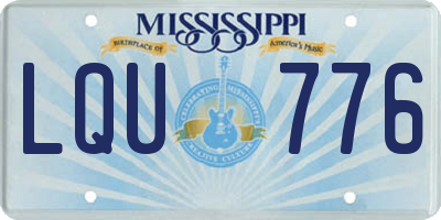 MS license plate LQU776