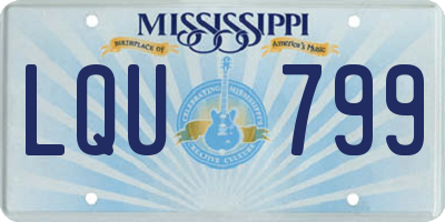 MS license plate LQU799