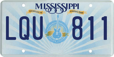 MS license plate LQU811