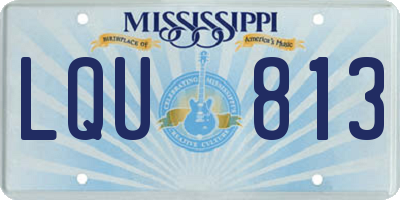 MS license plate LQU813