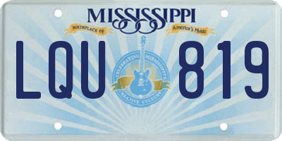 MS license plate LQU819