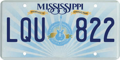 MS license plate LQU822