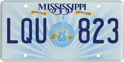 MS license plate LQU823