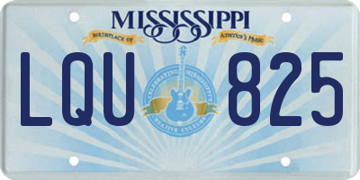 MS license plate LQU825
