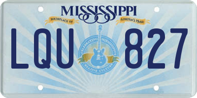 MS license plate LQU827