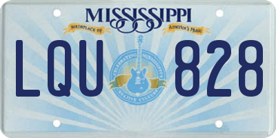 MS license plate LQU828
