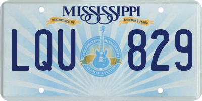 MS license plate LQU829