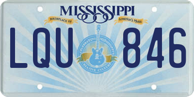 MS license plate LQU846