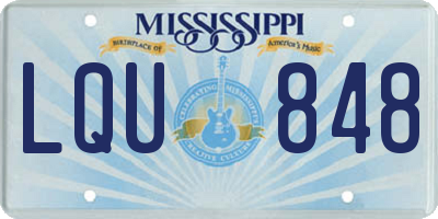 MS license plate LQU848